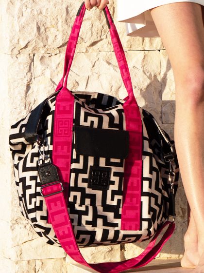 AVRA_CLASSIC_PATTERN_ECRU_BLACK_FUCHSIA_STRAP_MODEL2