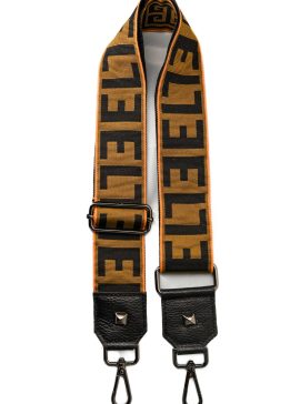 EMMELIA - LEATHER Suede Embossed - Camel - EL Strap - Tote Bag - EL LOGO - Khaki/Brown/Orange