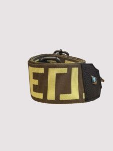 AGAPI - CLASSIC Pattern - Ecru Diagonal/Black - EL Strap - Mini Bag - EL LOGO – Choco/Banana