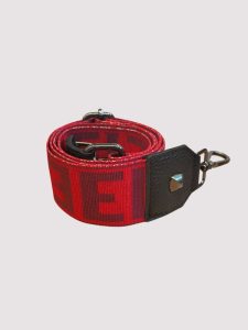 FOS - CLASSIC Pattern - Grey/Black - EL Strap - Tote Bag - EL LOGO – Red/Plum