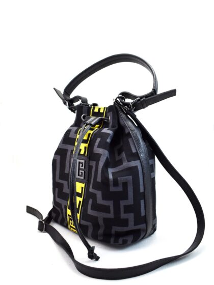 ARTEMIS - LARGE LOGO - Γκρι/Μαύρο - EL Κίτρινος Ιμάντας - Πουγκί