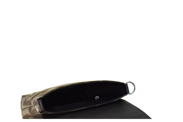 OURANOS - Γκρι/Μαύρο LOGO - EL Εκρού/Μαύρος Ιμάντας - Τσάντα Ώμου