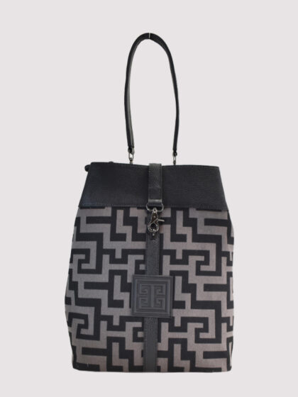 APOLLON - CLASSIC Pattern - Πούρο/Μαύρο - Σακίδιο Πλάτης