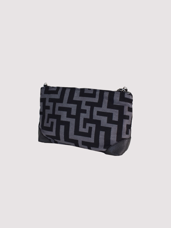 REA CHAIN - CLASSIC Pattern - Γκρι/Μαύρο - Τσαντάκι Ώμου