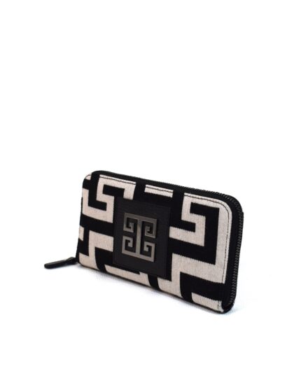 PLUTOS 1 - CLASSIC Pattern - Εκρού/Μαύρο - Πορτοφόλι