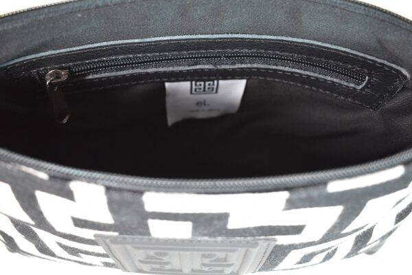 REA - Εκρού/Μαύρο - Κλασικό LOGO - Τσαντάκι Ώμου