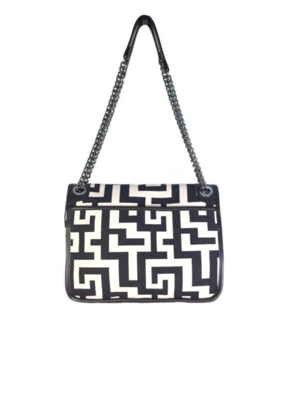 ANDROMACHI - CLASSIC Pattern - Εκρού/Μαύρο - Τσάντα Ώμου