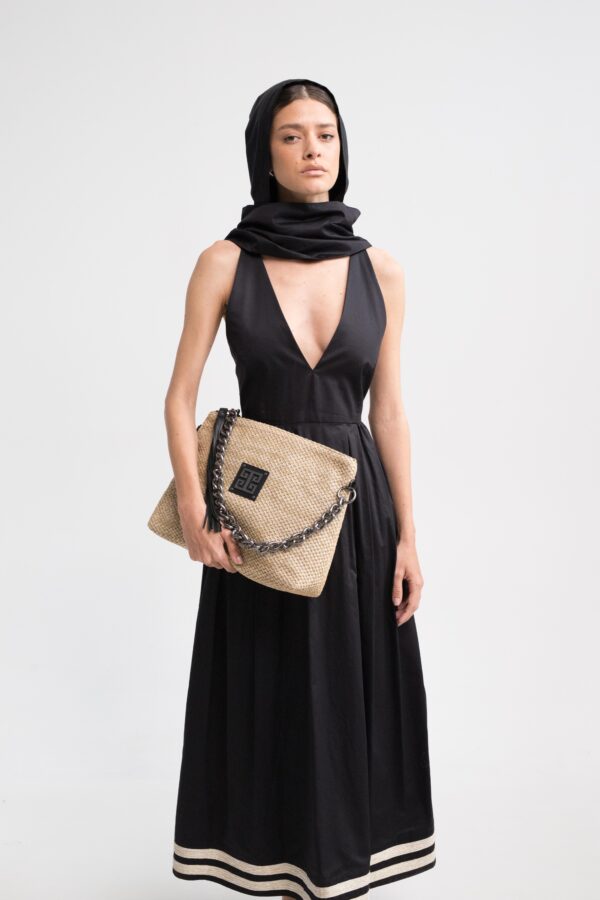 NEFELI - ΨΑΘΑ - Μπεζ - EL Ιμάντας - Τσάντα Χιαστί