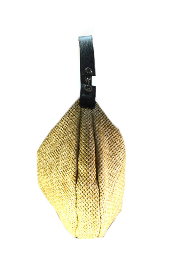 NYX - Ψάθα - Μπεζ - EL Ιμάντας Καφέ/Μαύρο  - Τσάντα Ώμου