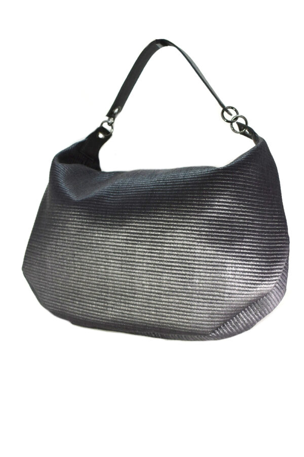 NYX - Ψάθα - Μαύρη - EL Ιμάντας Κίτρινο/Μαύρο - Τσάντα Ώμου