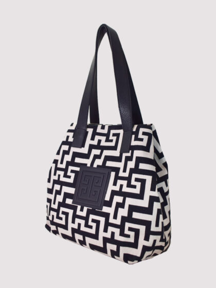 AMMOS - CLASSIC Pattern - Εκρού/Μαύρο - EL Ιμάντας - Τσάντα Ώμου