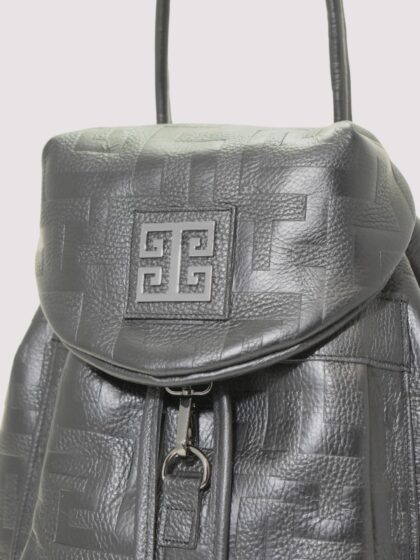 ARIADNE - Ανάγλυφο ΔΕΡΜΑ - CLASSIC Pattern - Μαύρο- Σακίδιο Πλάτης