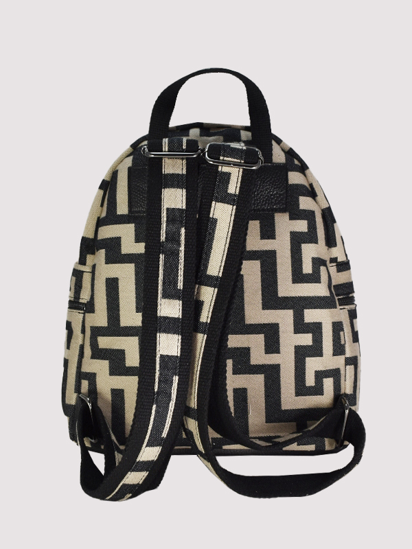 IKAROS SMALL - CLASSIC Pattern - Μπεζ/Μαύρο - Σακίδιο Πλάτης