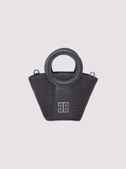 RODOS - ΨΑΘΑ - Μαύρο - Τσάντα Χειρός