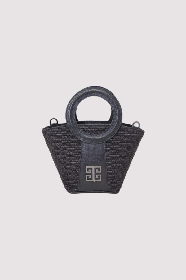 RODOS - ΨΑΘΑ - Μαύρο - Τσάντα Χειρός