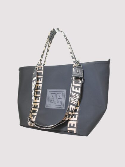 THALASSA - SCUBA - Μαύρο - EL Μαύρο/Εκρού Ιμάντας - Τσάντα Ώμου