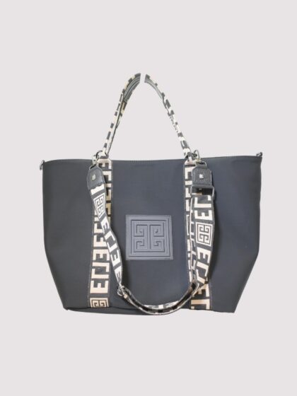 THALASSA - SCUBA - Μαύρο - EL Μαύρο/Εκρού Ιμάντας - Τσάντα Ώμου