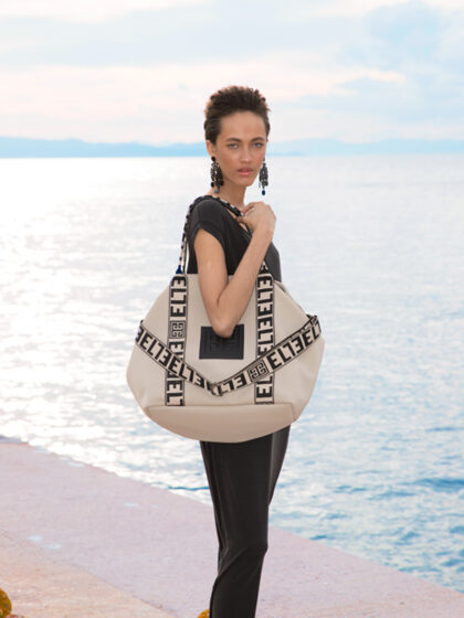 THALASSA - SCUBA - Μπεζ - EL Φουντούκι/Μαύρο Ιμάντας - Τσάντα Ώμου